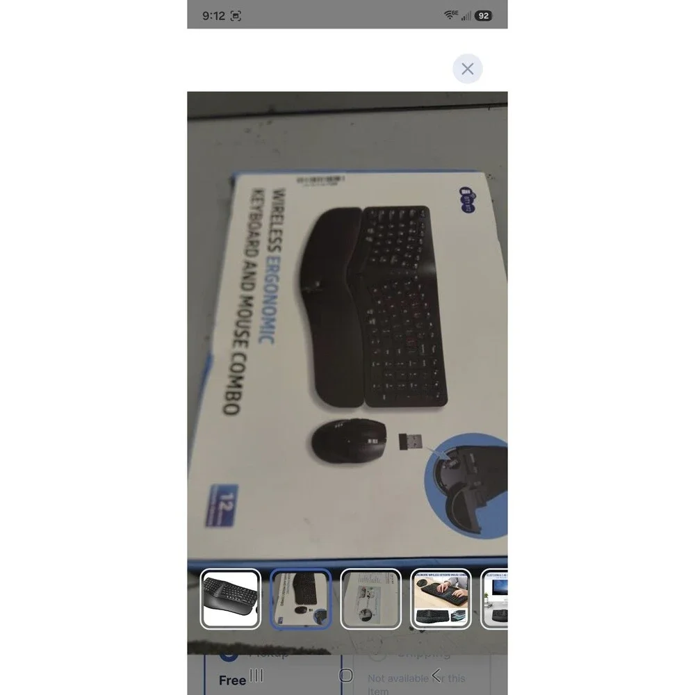 MK960 Ergonomic Wireless Keyboard Mouse Combo, Bluetooth/2.4G Split Design